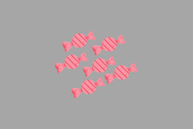 ¡Eran seis los dulces escondidos!