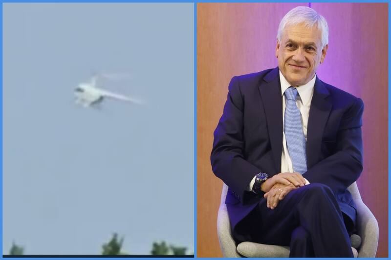 Captan últimos momentos del helicóptero donde viajaba el expresidente Piñera.