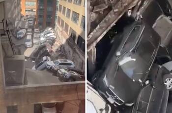 VIDEO| Colapsa un estacionamiento en New York y reportan varios heridos