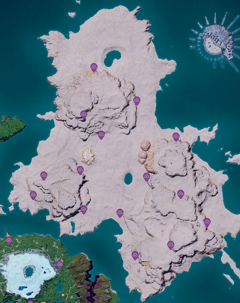 Revisa dónde están todas las mazmorras.