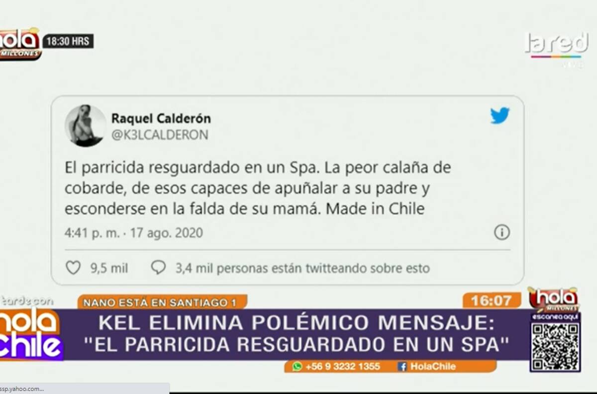 Kel Calderón eliminó polémico mensaje contra su hermano