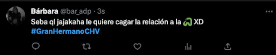 Una reacción tras la coqueta petición de Sebastián Ramírez. Foto: Twitter.