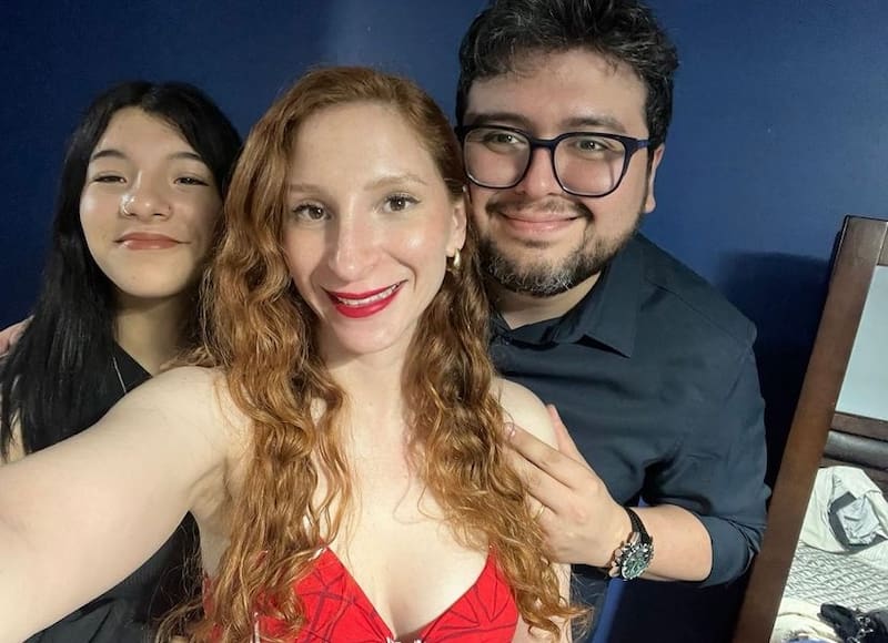 Luis Slimming y Ana Pulgar junto a su hija, Matilda.