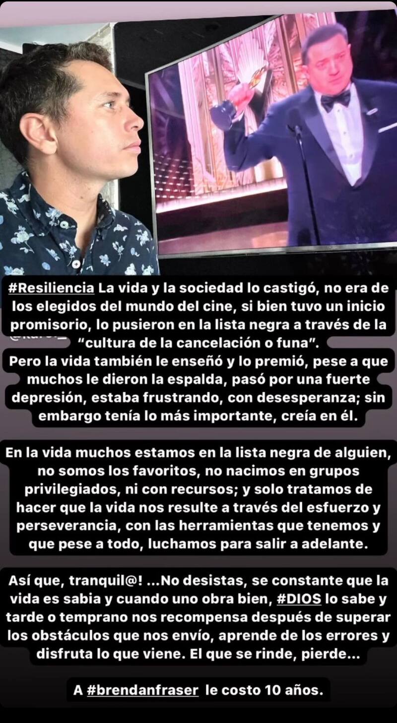 Historia de Instagram del influencer