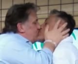 VIDEO | Con beso y todo: la particular reconciliación entre Fernando Solabarrieta y Luka Tudor