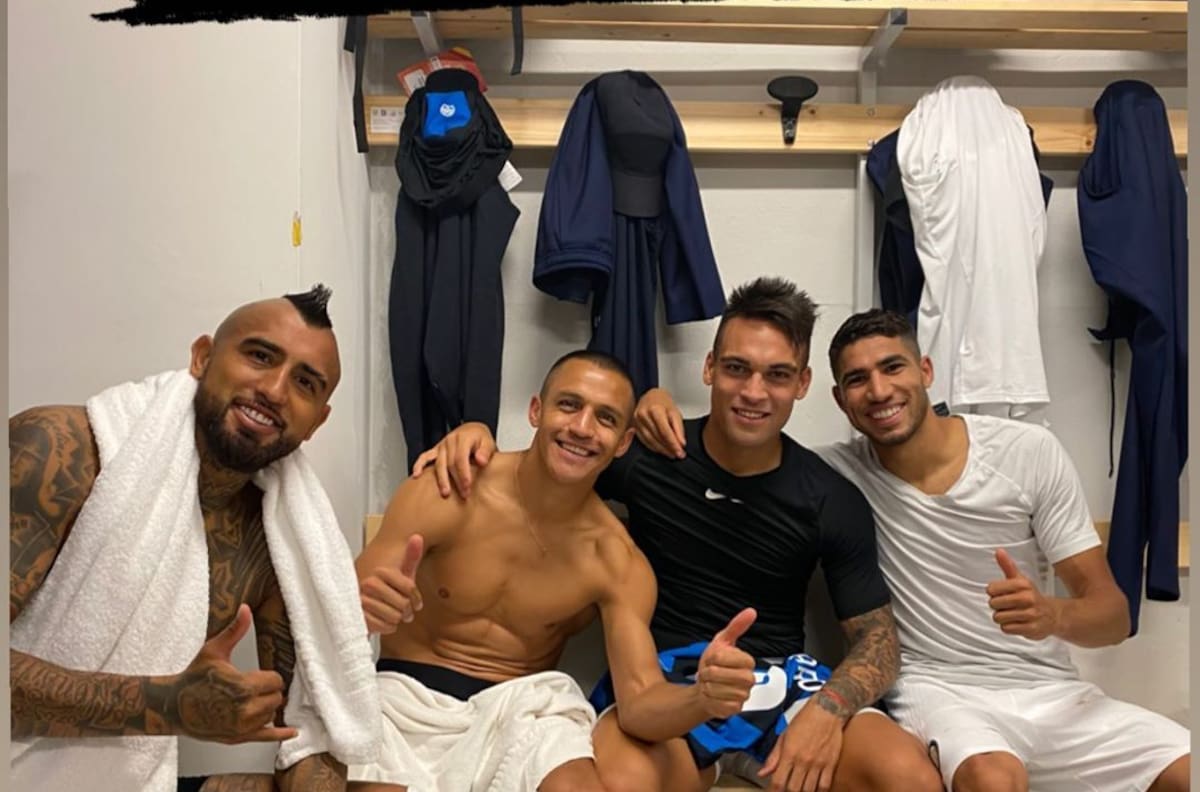 ¿Una nueva banda? Hakimi compartió foto junto a Alexis Sánchez, Arturo Vidal y Lautaro