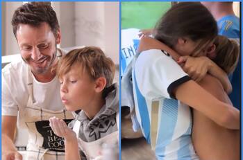 Lloró abrazado a su madre: La tierna emoción de Beltrán, hijo de Pampita y Benjamín Vicuña, luego que Argentina saliera campeón del mundo