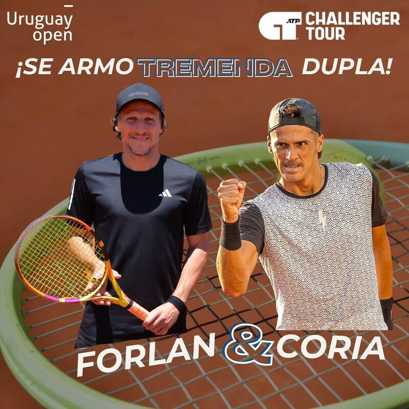 Diego Forlán hará su debut en el circuito ATP cuando dispute el dobles del Challenger de Montevideo junto a Federico Coria.