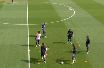 Dani Ceballos y Eddie Nketiah casi se fueron a los golpes en el calentamiento del Arsenal