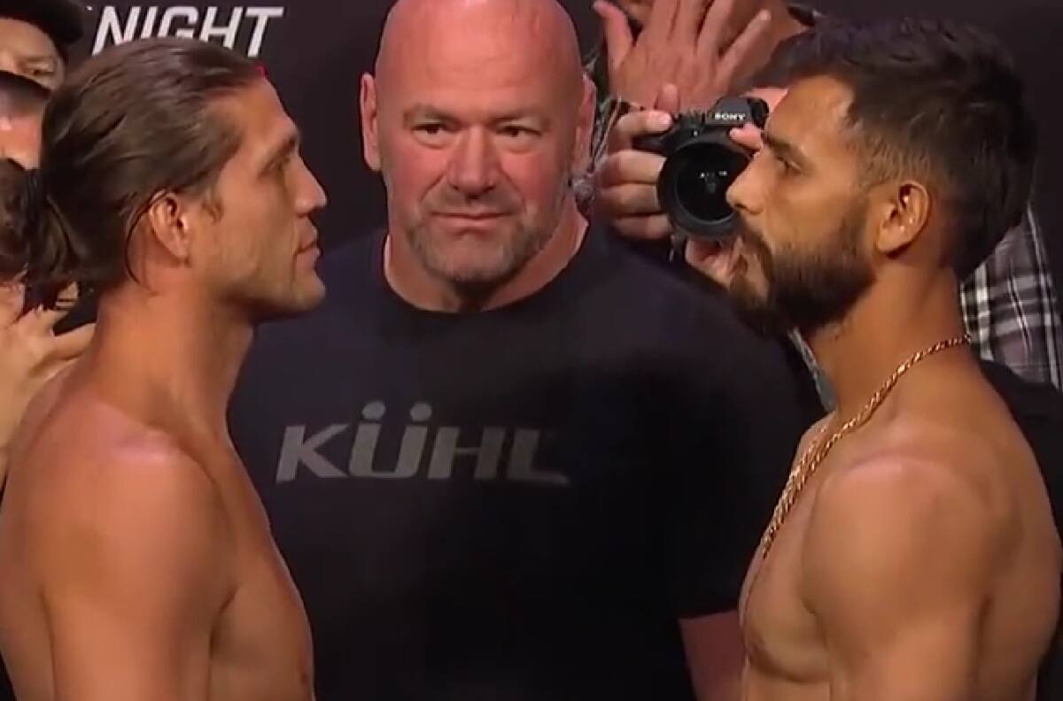 VIDEO | UFC Fight Night: Así fue el cara a cara entre Ortega y Rodríguez antes del combate estelar