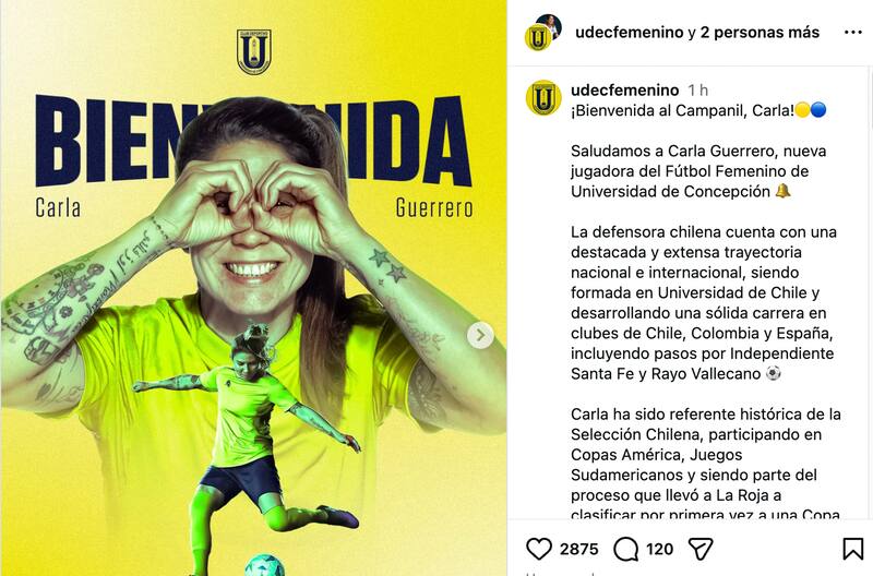 Carla Guerrero fue presentada en las Foreras.