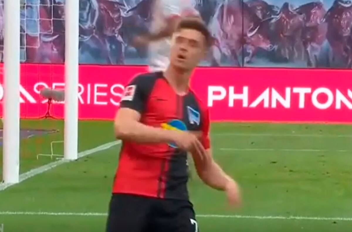 Con este gol el Hertha Berlín marcó el empate definitivo ante Leipzig