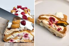 Receta de rollito de merengue crocante con almendras y frambuesas: ideal para los días primaverales