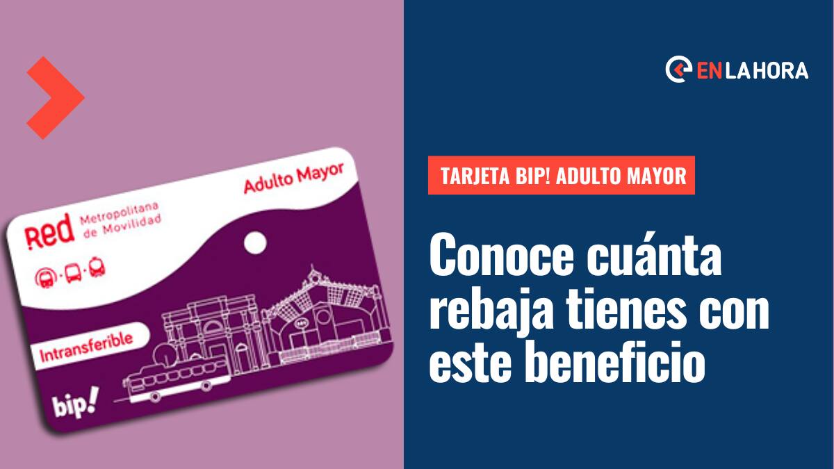 Tarjeta BIP! Adulto Mayor: ¿De cuánto es el descuento que reciben en el pasaje las personas de tercera edad?