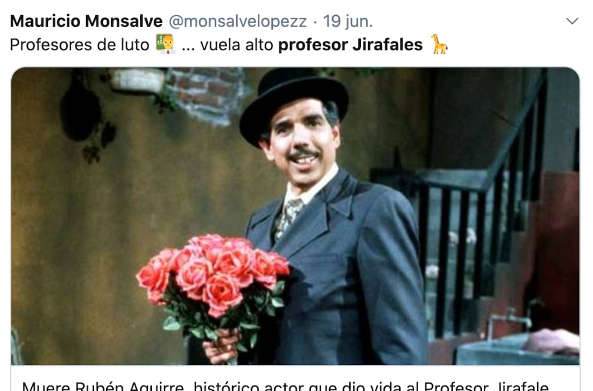 El 'Profesor Jirafales' se vuelve tendencia en redes a 4 años de su muerte