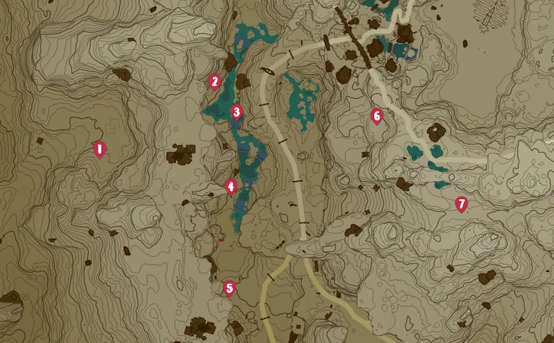 Ubicaciones Octorok.