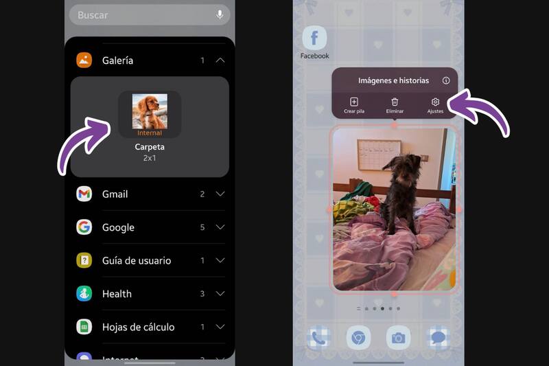 Podrás elegir si poner una carpeta o imágenes específicas que vayan cambiando.