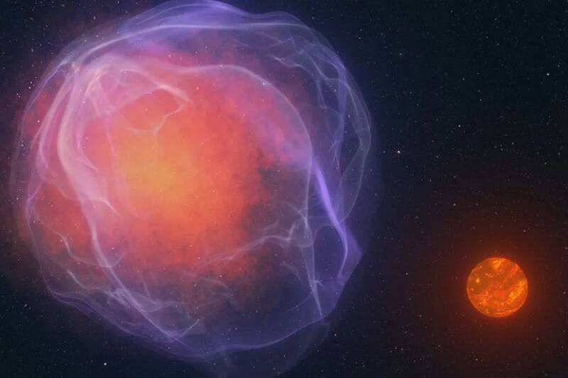 El elemento viaja a gran velocidad huyendo de la galaxia.