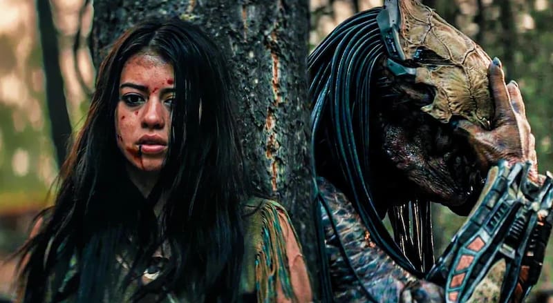 Naru se enfrenta a un depredador alienígena.