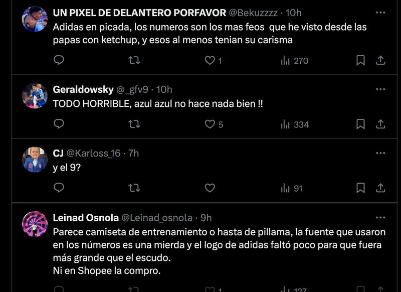 Hinchas molestos por la nueva camiseta.