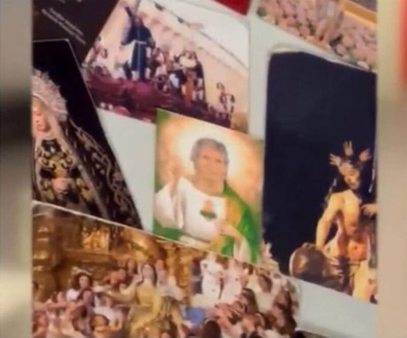 La imagen de Manuel Pellegrini santificado, que se hizo viral en España.