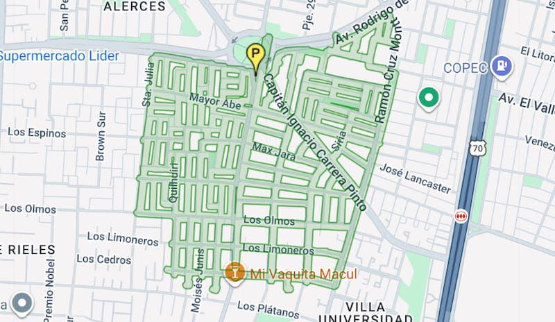 Estas calles no tendrán agua durante más de 10 horas. Foto: Aguas Andinas.