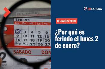 Primer fin de semana largo del año: ¿Por qué es feriado el próximo lunes 2 de enero de 2023?