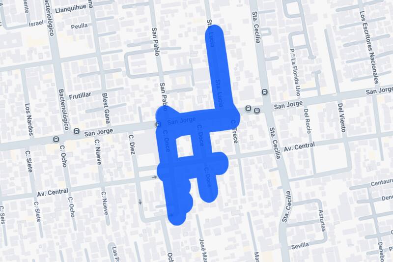 Sector afectado por el corte de luz.