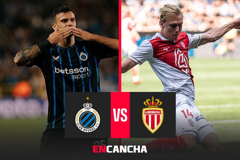 por la fecha 1 de la Champions League. Foto: RRSS Club Brugge y AS Monaco.