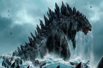 Niño se disfrazó de Godzilla para ir al cine y se hizo viral