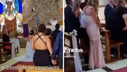 VIDEO| Mujer asiste a boda vestida de blanco y se vuelve viral