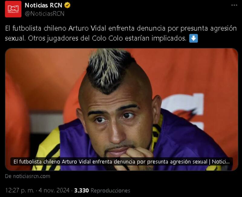 Prensa internacional reacciona a denuncia contra Arturo Vidal