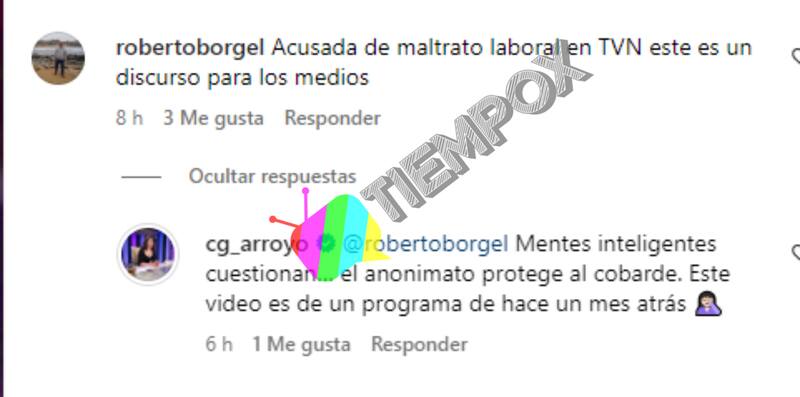 Carmen Gloria Arroyo se defiende en redes sociales