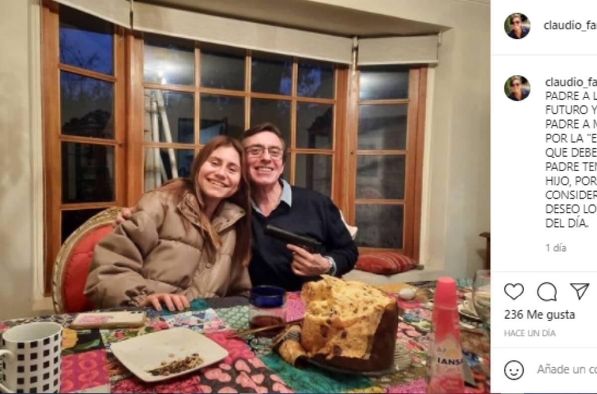 “Con razón no te dejan ver a tu hijo”: Claudio Fariña causa polémica por fotografiarse sosteniendo un arma junto a su hija