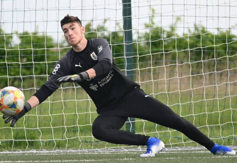 Franco Israel entrenando en la selección de Uruguay