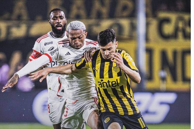 Peñarol eliminó a Flamengo en los cuartos de final de la Libertadores.