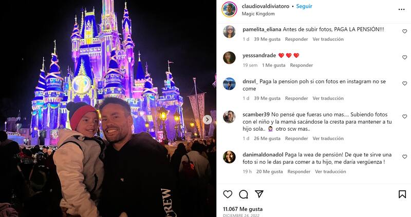 Los comentarios en el Instagram de Claudio Valdivia