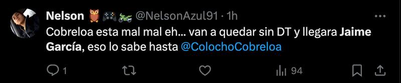 Hinchas de Cobreloa piden a Jaime García.
