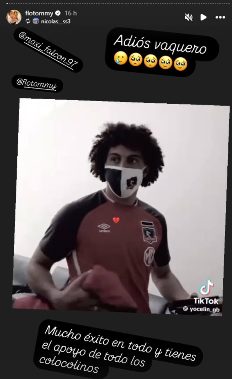 La pareja de Maxi Falcón compartió todas las historias que le dedicaron los hinchas de Colo Colo