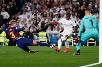 ¡Gol! Vinicius Júnior adelantó al Real Madrid ante Barcelona en el clásico español