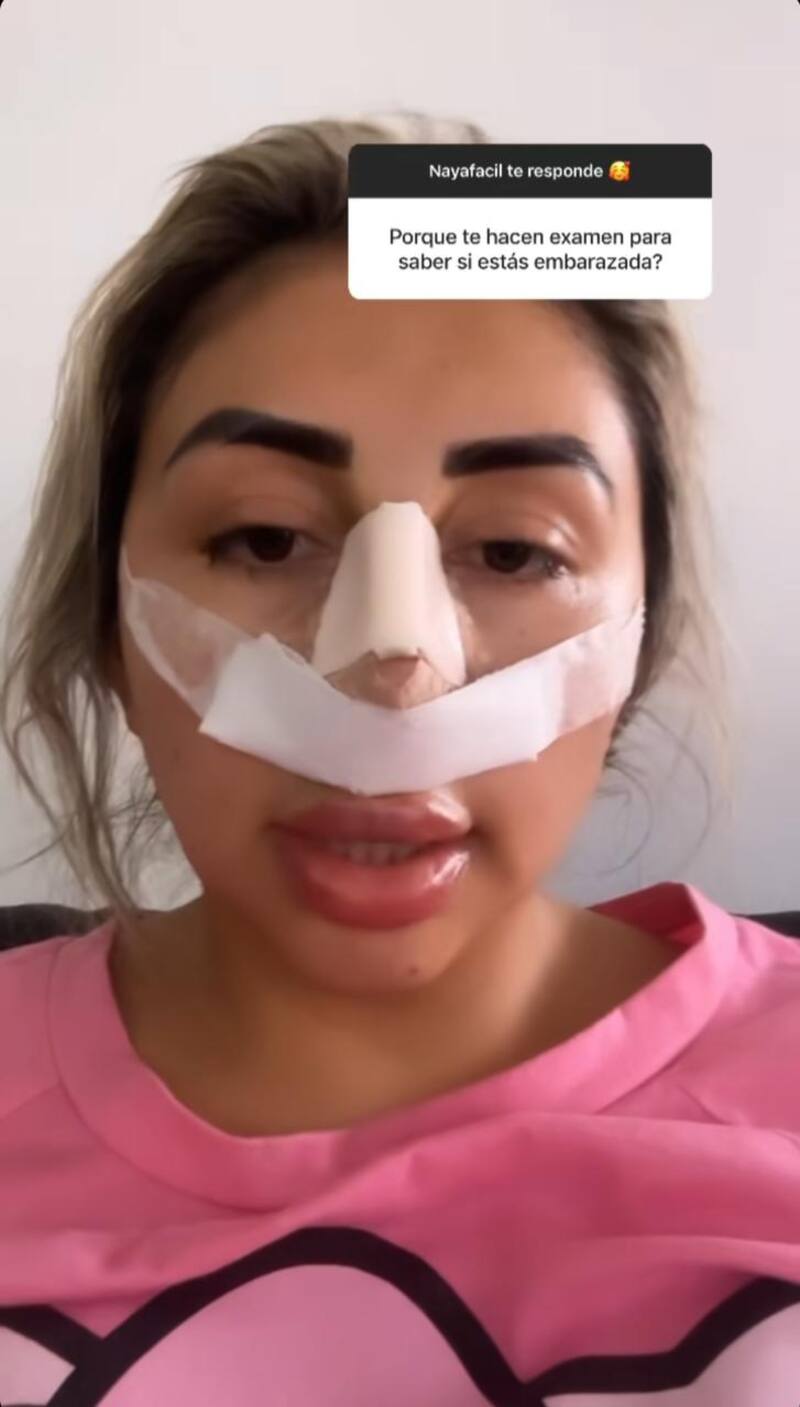 A través de sus redes sociales, Naya Fácil reveló que tuvo que realizarse un examen de embarazo antes de someterse a su cirugía.