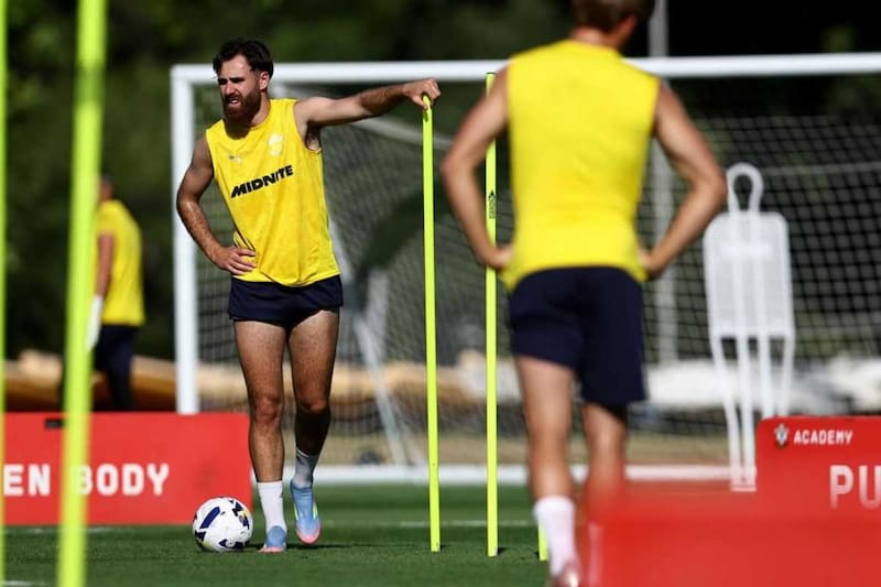 En los entrenamientos de Southampton.