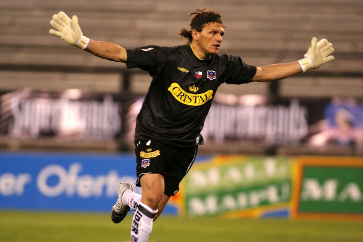 FUTBOL, COLO COLO/U. DE CONCEPCION.
PARTIDO CAMPEONATO CLAUSURA 2006.
SEBASTIAN CEJAS, ARQUERO DE COLO COLO.
15/09/2006
SANTIAGO, CHILE
CLAUDIO DIAZ/PHOTOSPORT