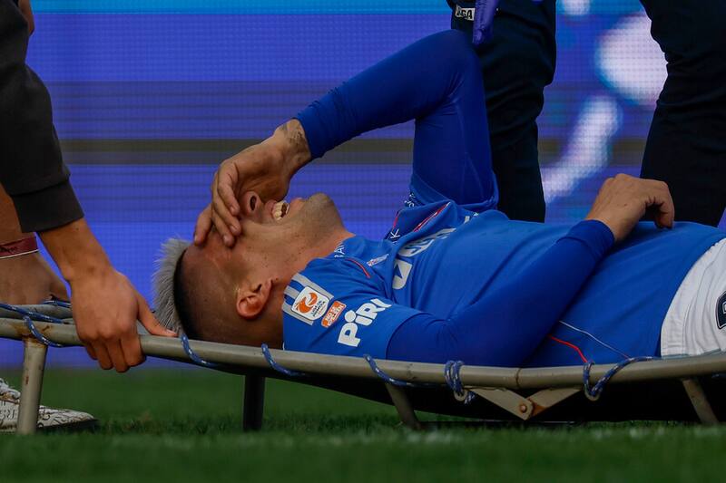 Lesionado en el Santa Laura. Foto: Aton.