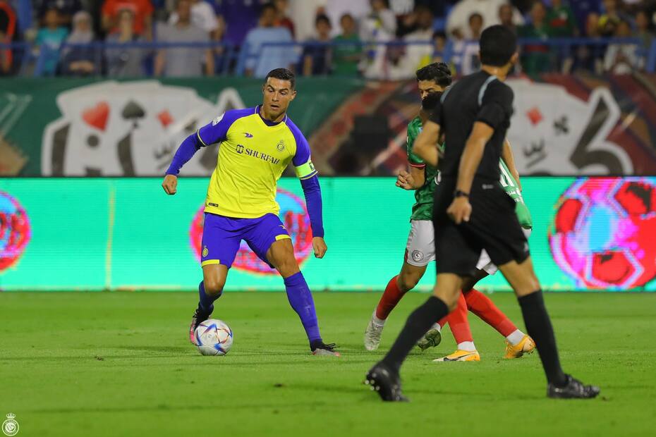 Cristiano Ronaldo en el partido del Al Nassr contra Al-Ettifaq.