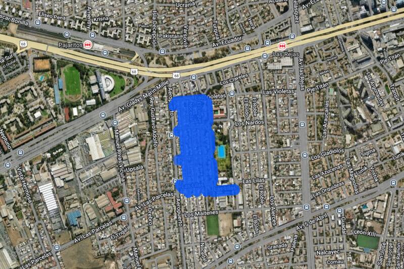 Sector afectado por el corte de luz.