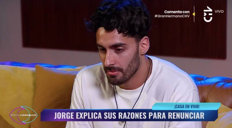 Jorge Aldoney se arrepintió de renunciar a "Gran Hermano" Chile. Foto: CHV.