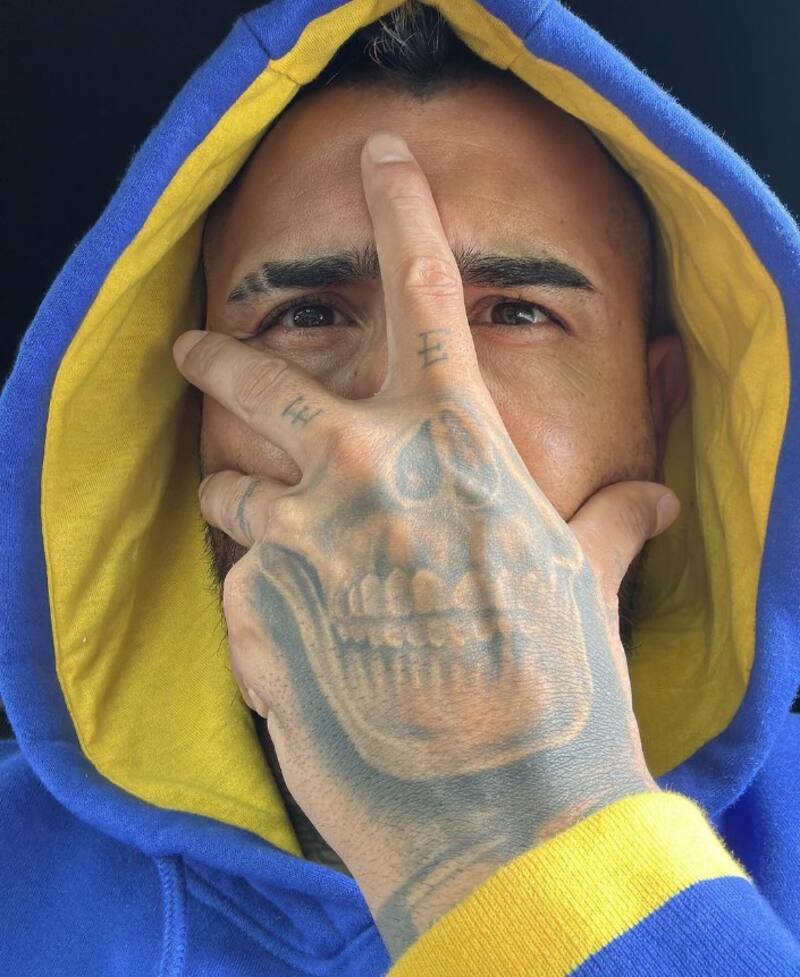 Arturo Vidal viste los colores de Boca Juniors.