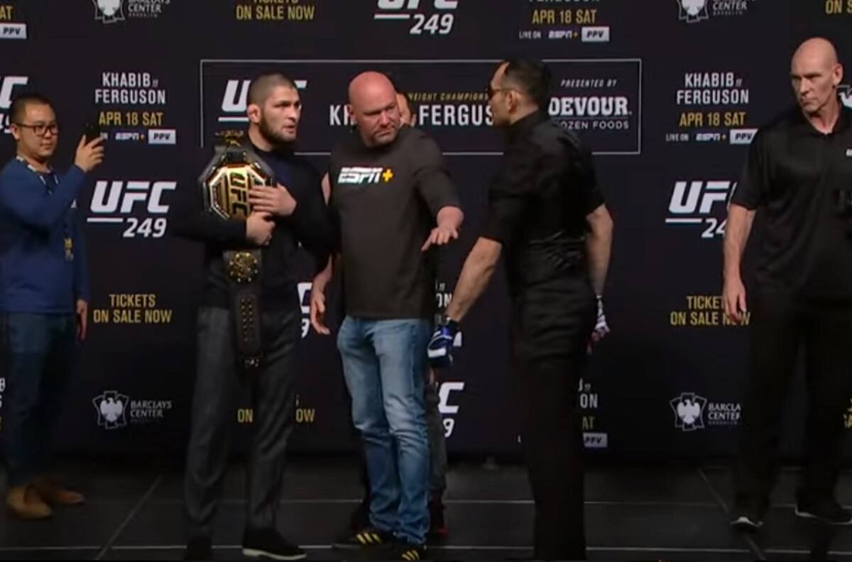 UFC 249: El tenso careo entre Khabib y Tony Ferguson