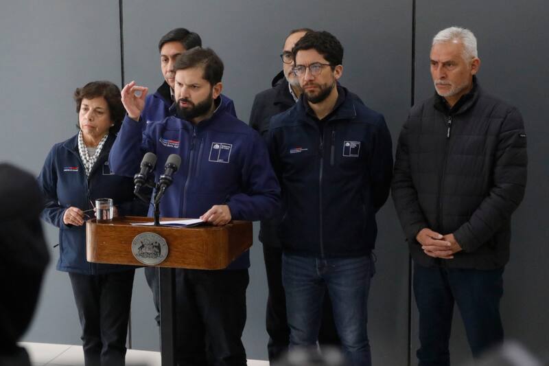 Durante la instancia, el mandatario comentó los avances en el rescate de los cinco mineros, y cuál es el panorama para las próximas horas. Créditos: Jorge Loyola/Aton Chile.